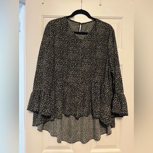 Floral Bell Sleeve Tunic
